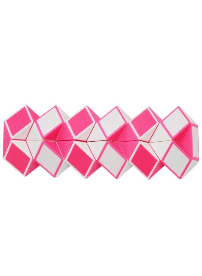 Mipartebo Magic Snake Cube Twist Puzzle 36 Wedges Large Size Twist Fidget Snake Toys Gift Party Favors Game Goodie Bag Fillers Christmas Stocking Stuffers for Kids Adults Teens Pink - Image 4